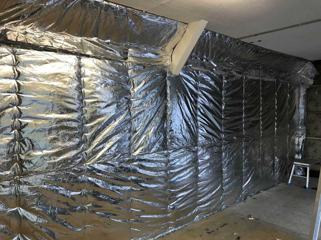 KLR Loft Insulation & Dormer Installations wall covered with superquilt insulation